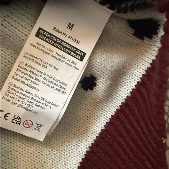 Light up Reindeer Sweater Christmas sweater. Holiday sweater. Size Medium - Picture 5 of 6